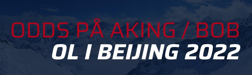 Odds på aking og bob, vinter-OL i Beijing 2022