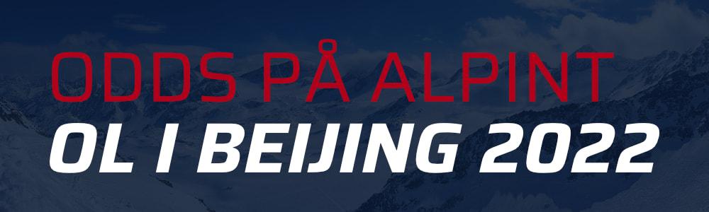 Odds på alpint, vinter-OL i Beijing 2022
